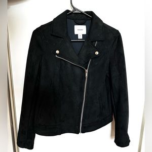 old navy suede black jacket